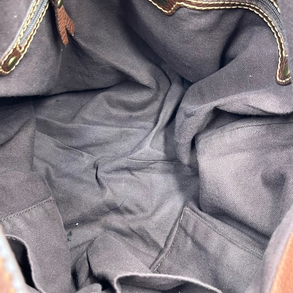 Isabella Fiore Vintage Large Brown Quilted‎ Leather Brass Shoulder Purse Bag - Picture 14 of 15